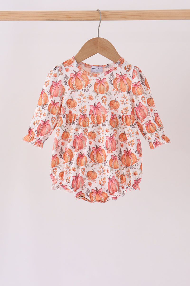 Orange Pumpkin Print Bubble