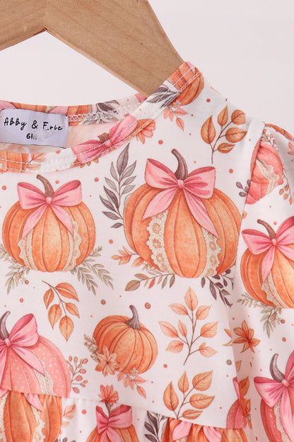 Orange Pumpkin Print Bubble