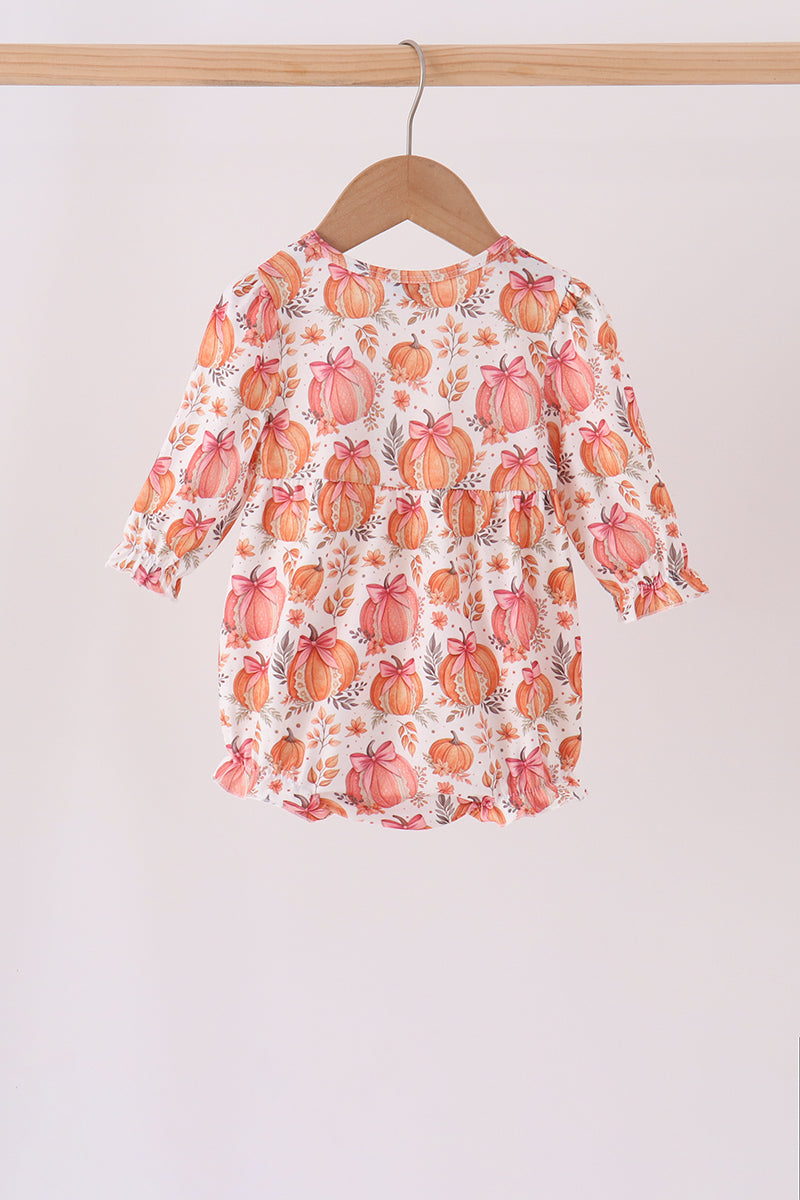 Orange Pumpkin Print Bubble