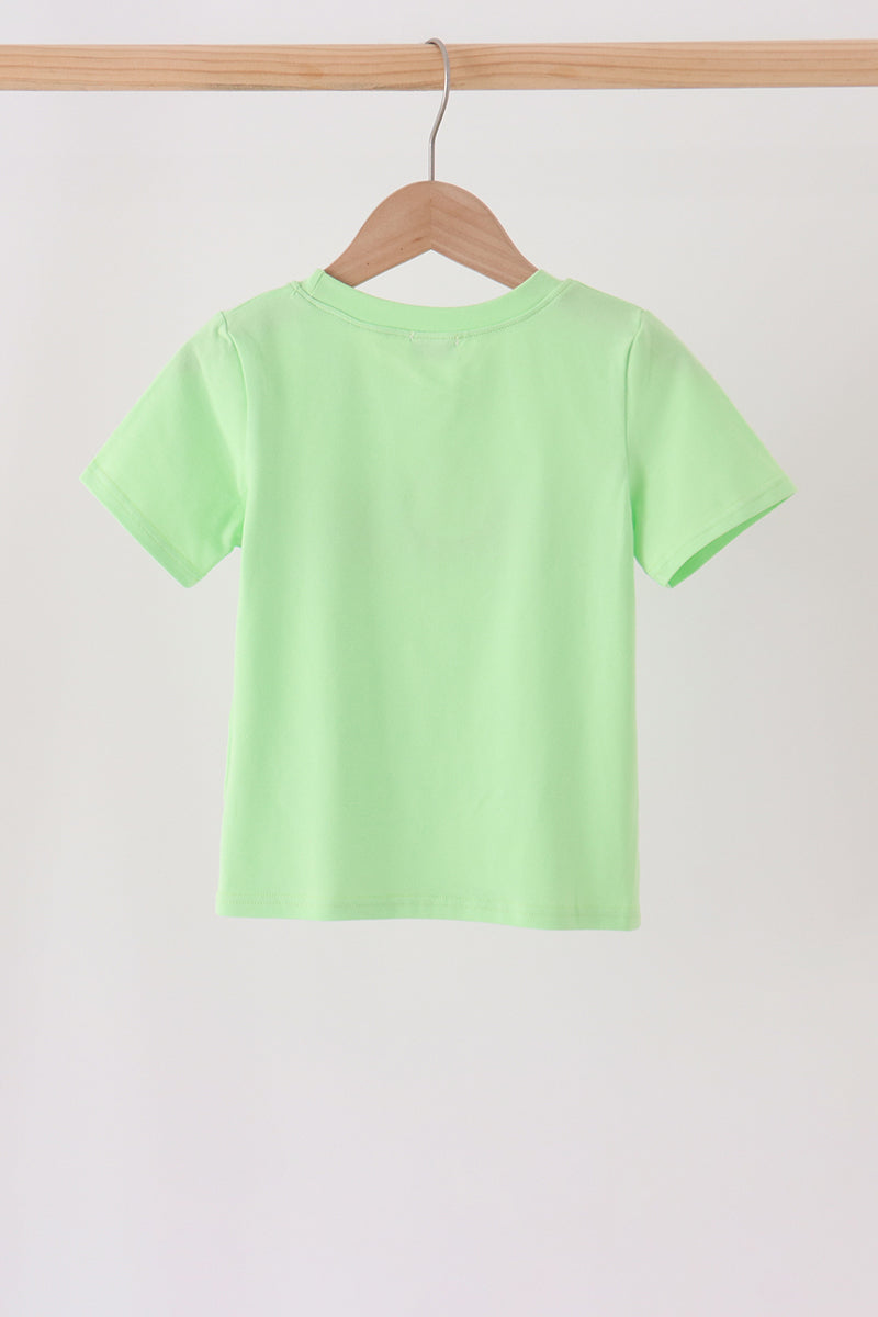 Green Jack-O-Lantern embroidery top